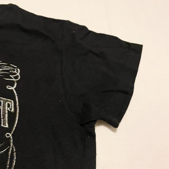 Forever 21 Biker Fringed Crop Tshirt Womens Size Small Motorcycle Shirt - Picture 5 of 15